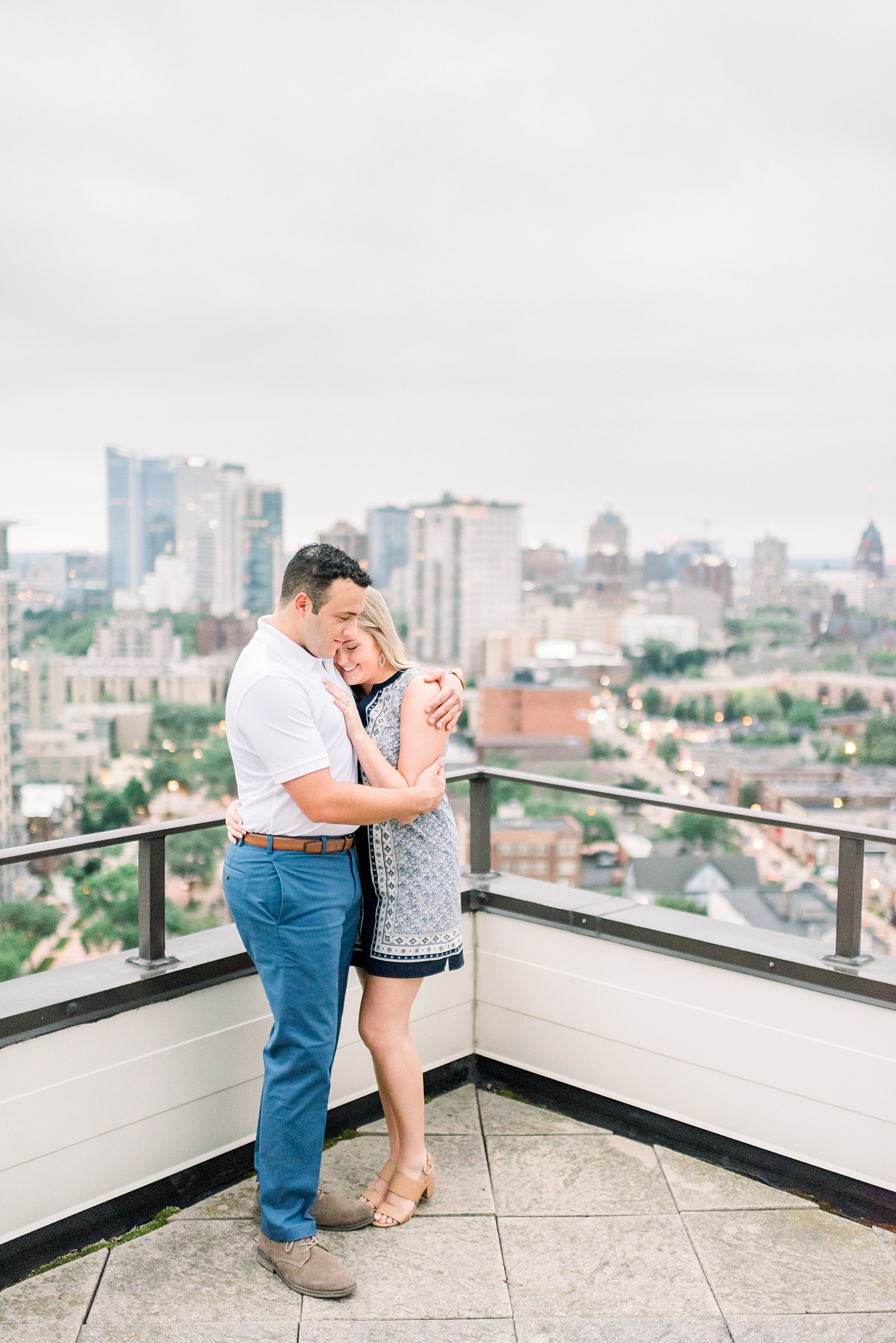 Milwaukee, WI Rooftop Engagement Session