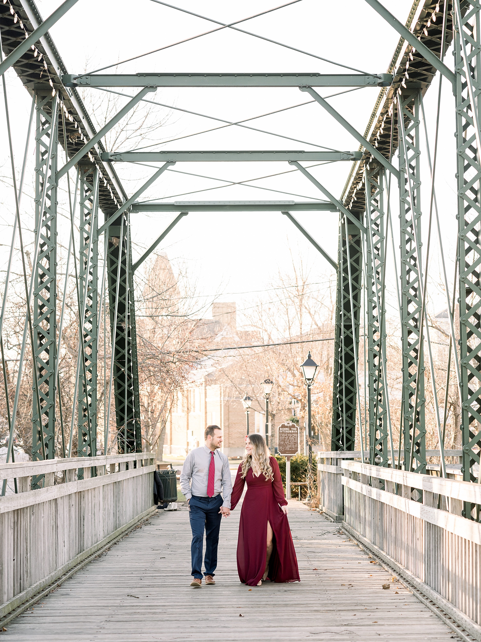 Downtown Cedarburg, WI Winter Engagement Session